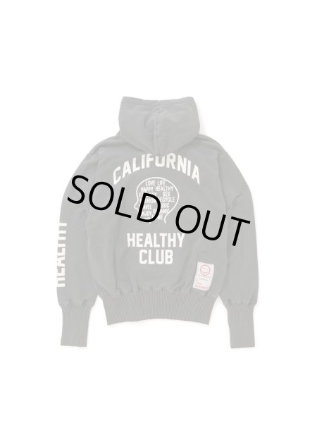 画像2: 【Perfect ribs×A LOVE MOVEMENT】CALIFORNIA HEALTHY CLUB Basic Hoodie (2)