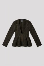 画像1: CFCL HYPHA GLITTER COLLARLESS ZIP JACKET (1)