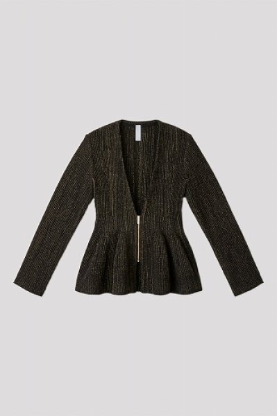 画像1: CFCL HYPHA GLITTER COLLARLESS ZIP JACKET (1)