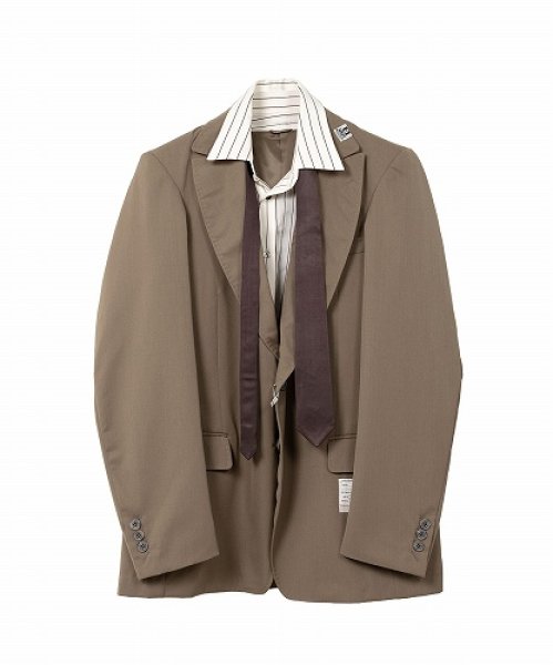画像1: Maison MIHARA YASUHIRO　Mix Layered Wool Gabardine Jacket (1)