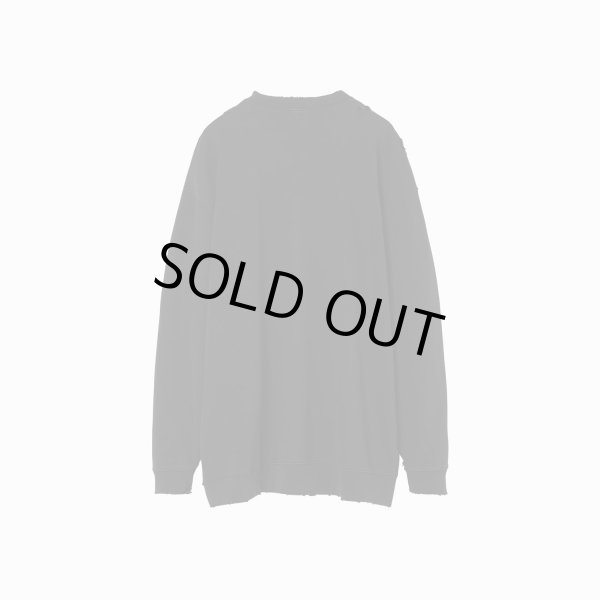 画像2: th products TARO HORIUCHI  Damaged College Sweatshirt / black (2)