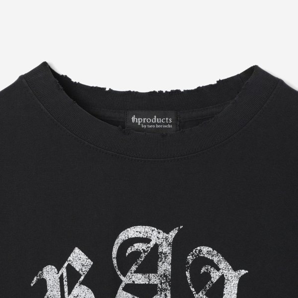 画像3: th products TARO HORIUCHI  Damaged College Tee / black (3)