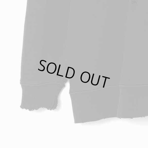 画像4: th products TARO HORIUCHI  Damaged College Sweatshirt / black (4)