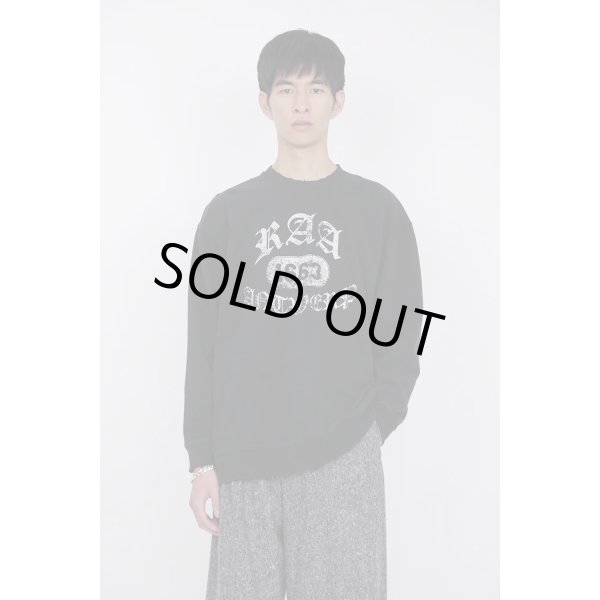 画像8: th products TARO HORIUCHI  Damaged College Sweatshirt / black (8)