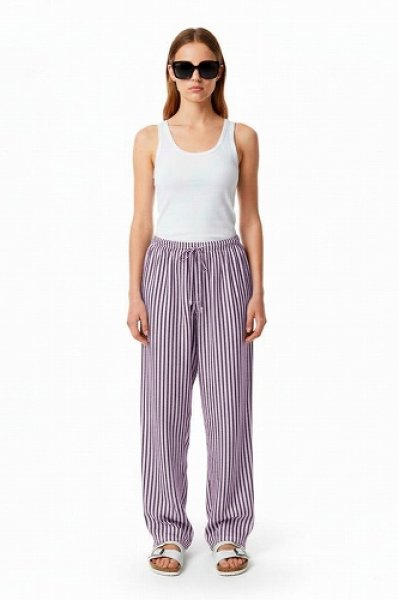 画像1: BANANATIME  EASY PANT TWO TIMER PURPLE PINK (1)