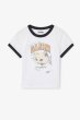 画像1: GANNI ガニー White Cropped Kitty T-shirt (1)