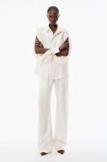 画像1: alexanderwang　アイボリー ヘビーシルク サイドプラケットパンツ (1)