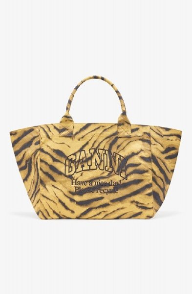 画像1: GANNI ガニー Zebra Print XXL Tote (1)