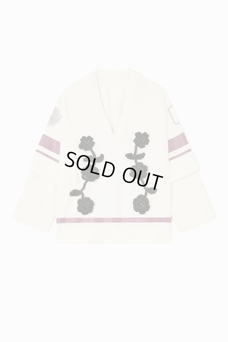 画像1: GANNI ガニー Ivory league long sleeve (1)