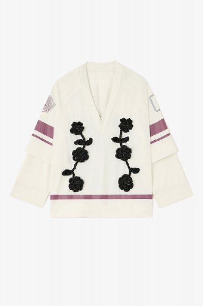 画像4: GANNI ガニー Ivory league long sleeve (4)