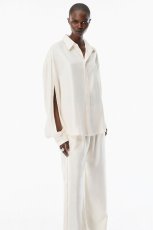 画像2: alexanderwang アレキサンダーワン 　アイボリー シルク スラッシュスリーブシャツ (2)