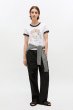 画像3: GANNI ガニー White Cropped Kitty T-shirt (3)