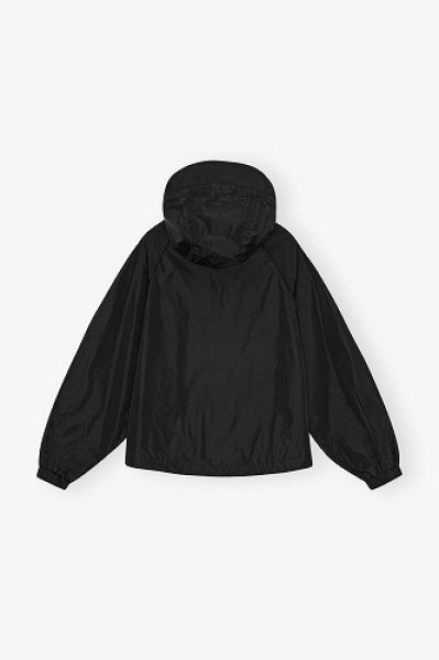 画像2: GANNI ガニー Black Nylon Jacket (2)