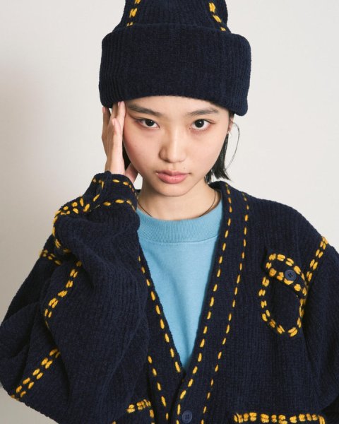 画像4: PHINGERIN PG1 POCKET CARDIGAN NAVY (4)
