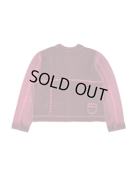 画像2: PHINGERIN PG1 POCKET CARDIGAN BURGUNDY (2)