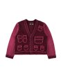画像1: PHINGERIN PG1 POCKET CARDIGAN BURGUNDY (1)
