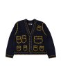 画像1: PHINGERIN PG1 POCKET CARDIGAN NAVY (1)