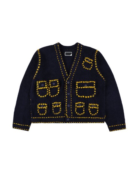 画像1: PHINGERIN PG1 POCKET CARDIGAN NAVY (1)