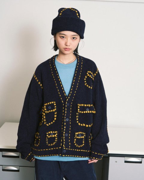 画像3: PHINGERIN PG1 POCKET CARDIGAN NAVY (3)