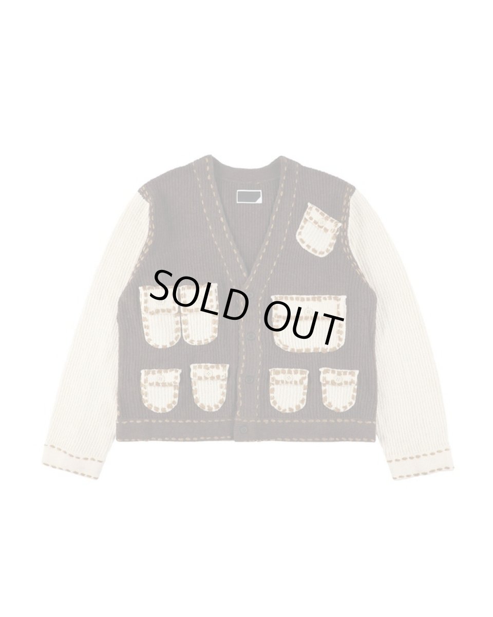 画像1: PHINGERIN PG1 POCKET CARDIGAN BEIGE (1)