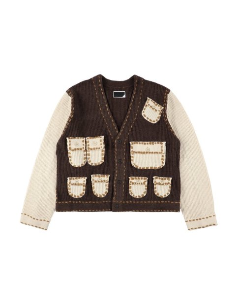 画像1: PHINGERIN PG1 POCKET CARDIGAN BEIGE (1)