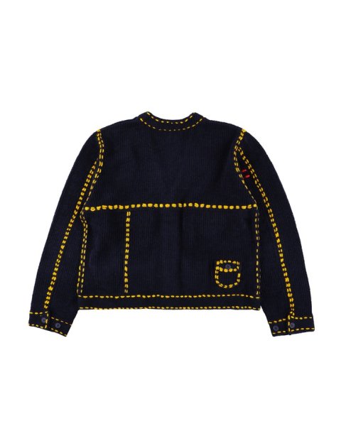 画像2: PHINGERIN PG1 POCKET CARDIGAN NAVY (2)