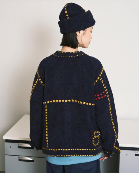 画像5: PHINGERIN PG1 POCKET CARDIGAN NAVY (5)