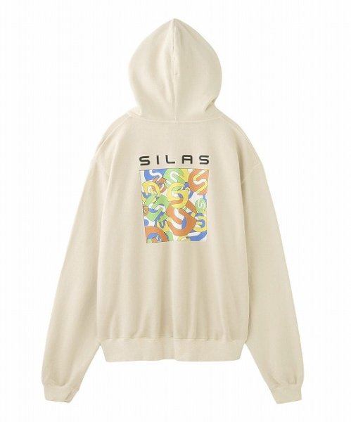 画像1: Silas サイラス　BOX ARTWORK ZIP SWEAT HOODIE OFF WHITE (1)