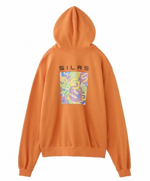 画像1: Silas サイラス　BOX ARTWORK ZIP SWEAT HOODIE ORANGE (1)