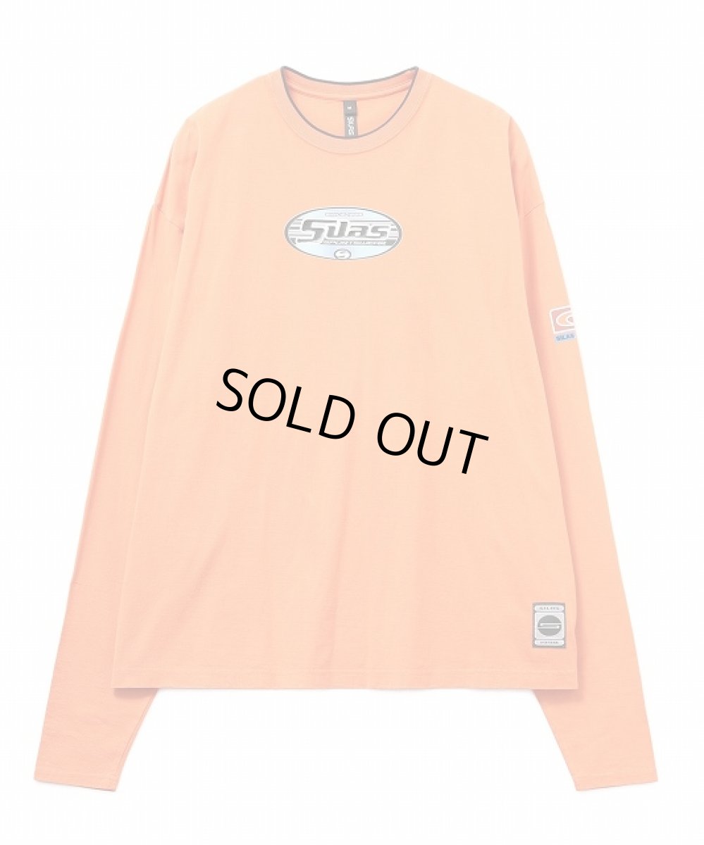 画像1: SKATE OVAL L/S TEE ORANGE (1)