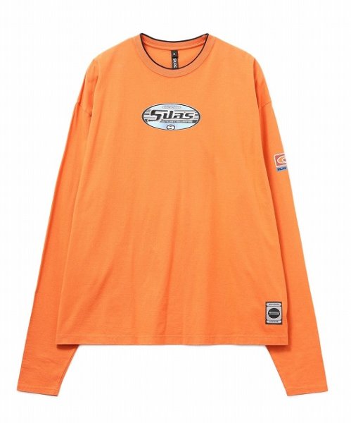 画像1: Silas サイラス　SKATE OVAL L/S TEE ORANGE (1)