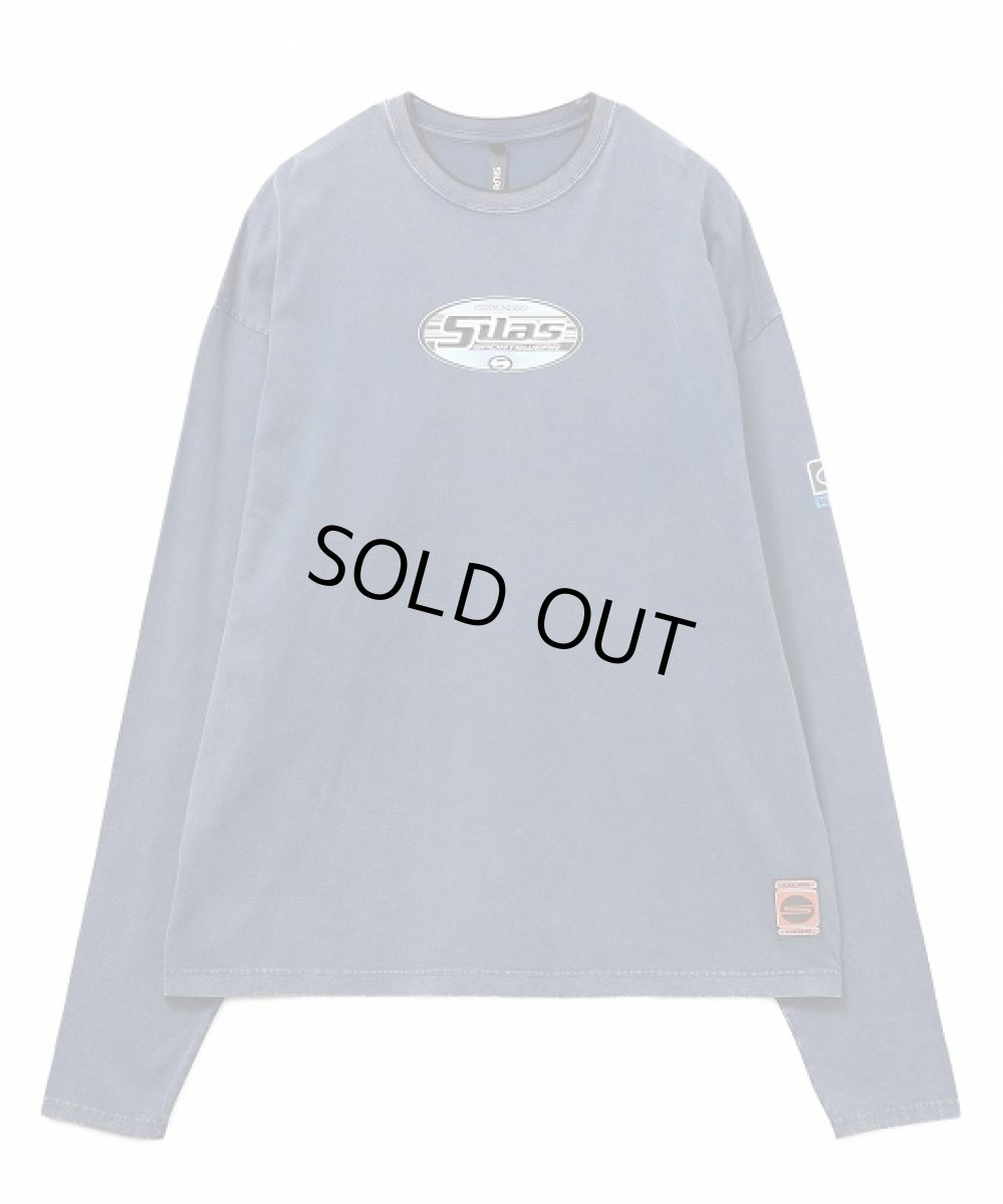 画像1: SKATE OVAL L/S TEE NAVY (1)