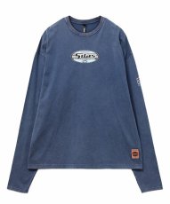 画像1: SKATE OVAL L/S TEE NAVY (1)