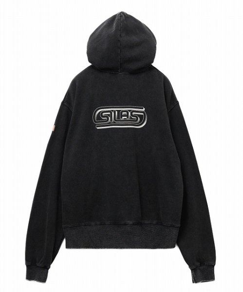 画像2: BIG SILAS DRAWSTRING SWEAT HOODIE BLACK (2)
