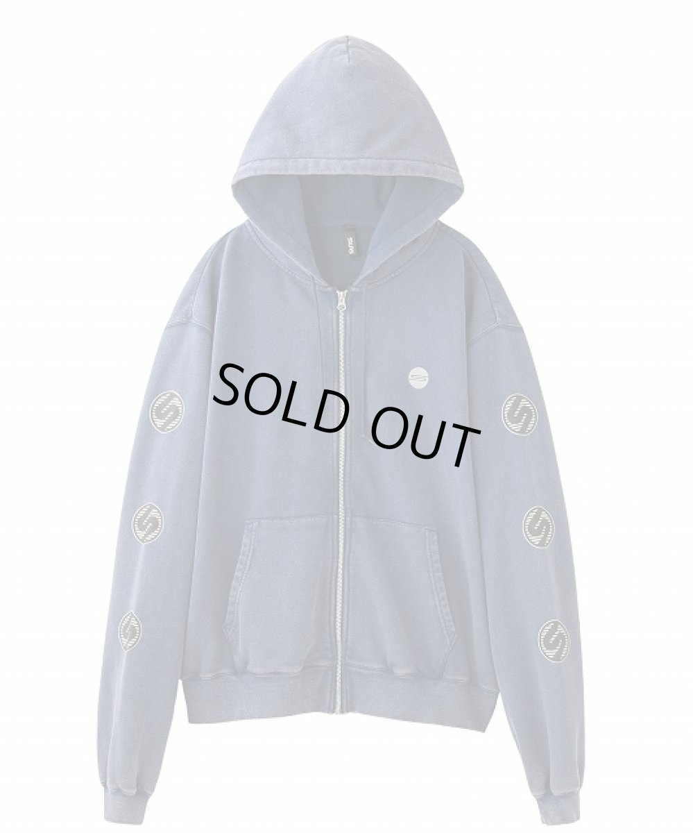 画像1: CIRCLE LOGO ZIP SWEAT HOODIE NAVY (1)