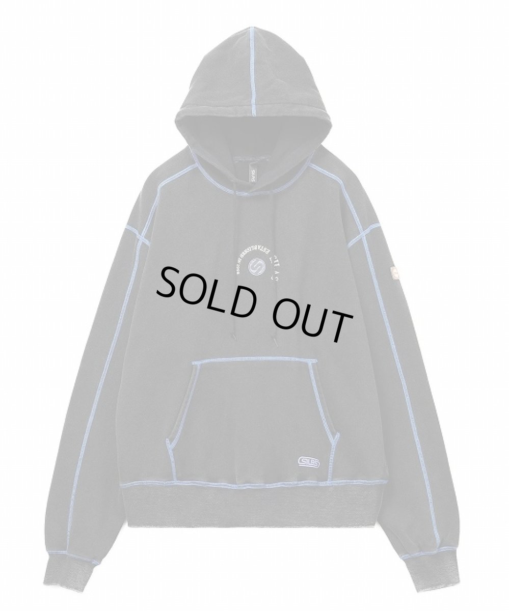 画像1: CIRCLE LOGO SWEAT HOODIE BLACK (1)