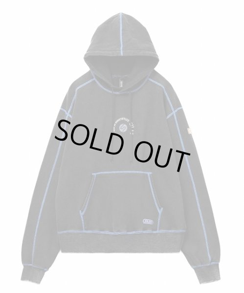 画像1: CIRCLE LOGO SWEAT HOODIE BLACK (1)