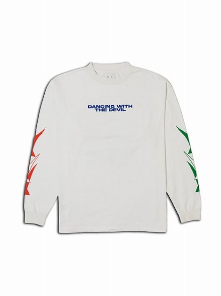 画像1: イントキシケイテッド ロングスリーブTシャツ / ホワイト (1)