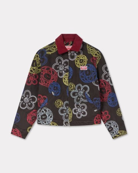 画像1:  Kenzo x Futura 2000' エンブロイダリー ジップアップ ユーティリティ ジャケット (1)