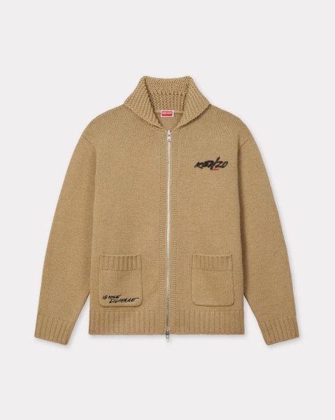 画像1:  Kenzo x Futura 2000' ジップド ウール ニット カーディガン (1)