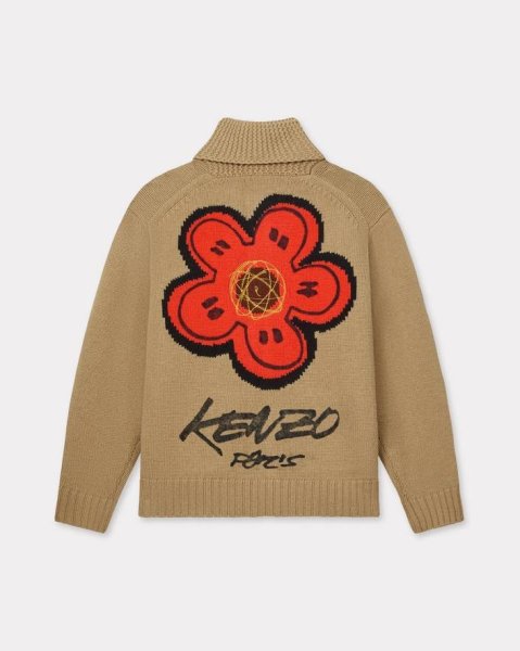 画像2:  Kenzo x Futura 2000' ジップド ウール ニット カーディガン (2)