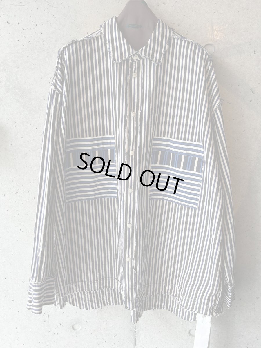 画像1: CASEY CASEY HAMNET RAWEDGE SHIRT PAPER COTTON (1)