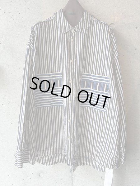 画像1: CASEY CASEY HAMNET RAWEDGE SHIRT PAPER COTTON (1)