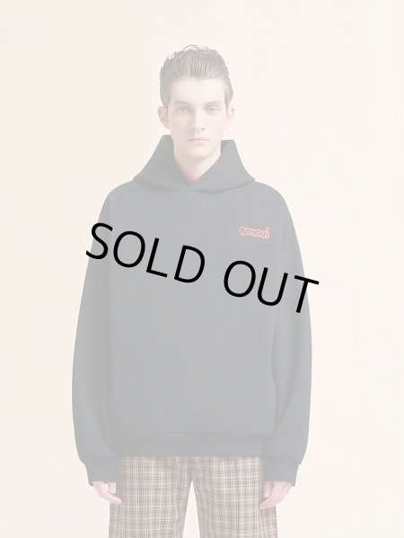 画像2: MARNI ブラック コットン製フーディー Piggy プリント (2)