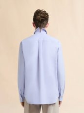 画像4: MARNI ブルー コットンシャツ マルニメンディング刺繍入り (4)