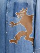 画像4: MARNI ブルー ブルーデニムシャツ オオカミのパッチ付き (4)