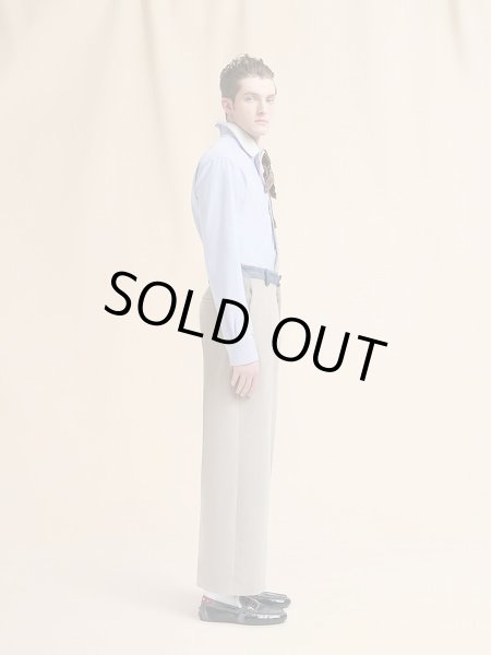 画像5: MARNI ブルー コットンシャツ マルニメンディング刺繍入り (5)