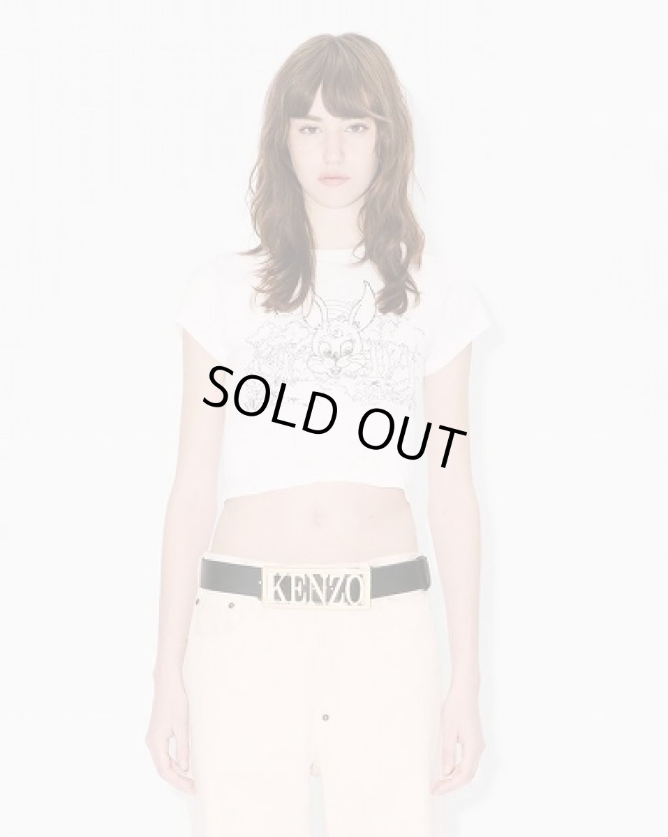 画像2: KENZO Paris (WOMEN'S) カラーリング クロップド コットン Tシャツ (2)