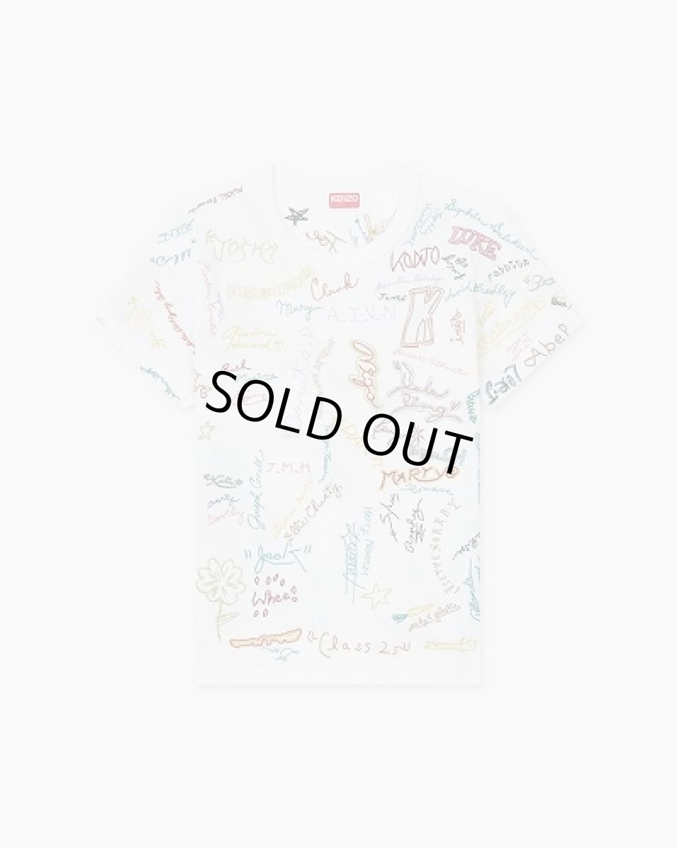 画像1: KENZO Paris (WOMEN'S) Graduation' エンブロイダリー コットン Tシャツ (1)
