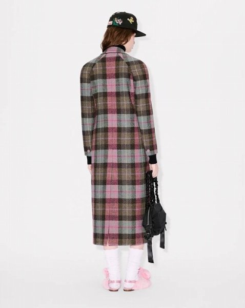 画像4: KENZO Paris (WOMEN'S) ロング テーラード コート イン Harris tweed (4)
